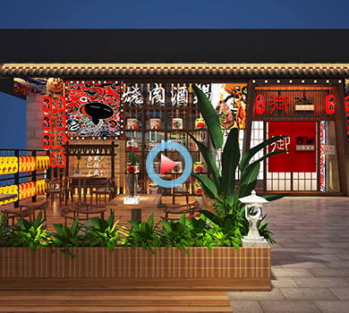 御·萬(wàn)牛日式烤肉店360全景效果圖案例展示