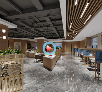 高級自助餐廳設(shè)計(jì)全景案例